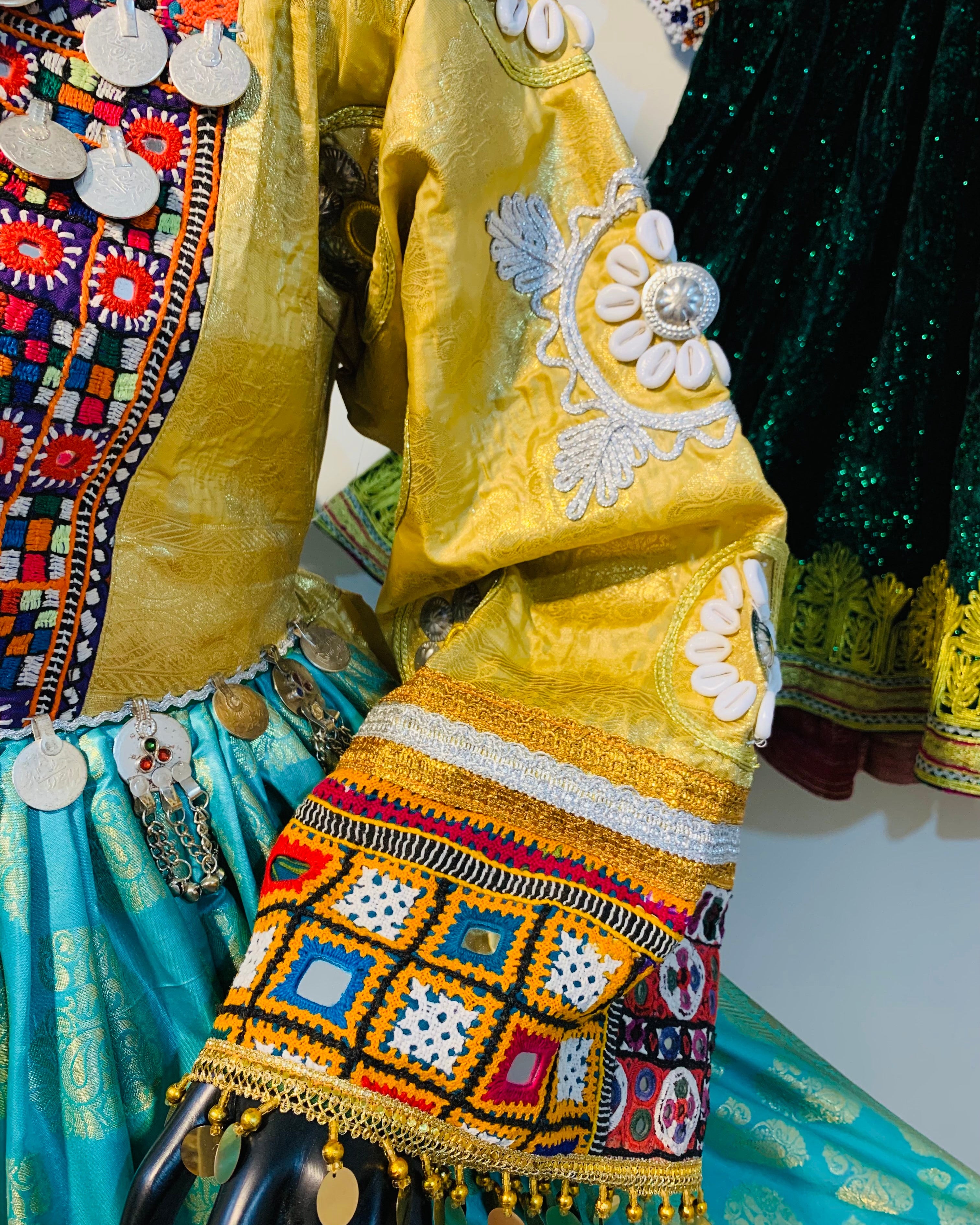 Afghan Bridal Frock with Hand-Embroidered