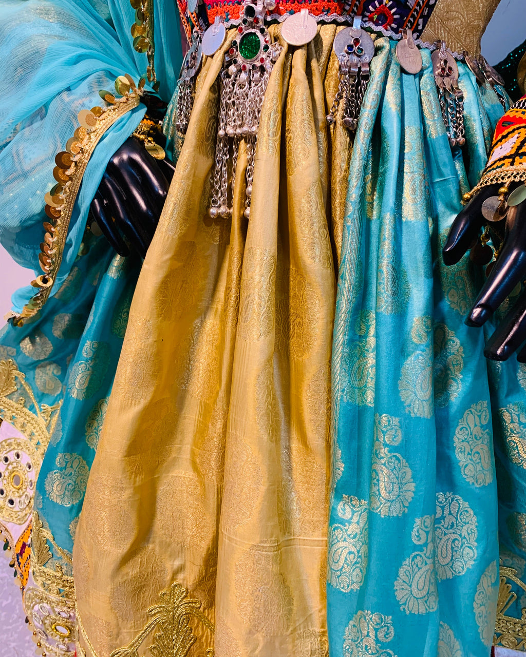 Afghan Bridal Frock with Hand-Embroidered