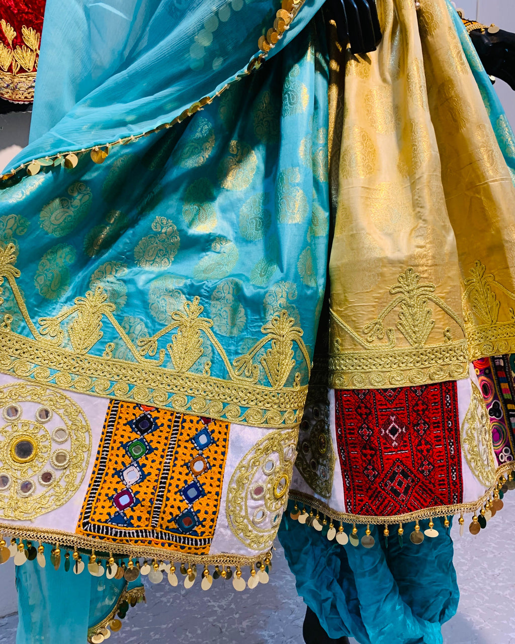 Afghan Bridal Frock with Hand-Embroidered