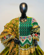 Luxury Emerald Afghan Dress