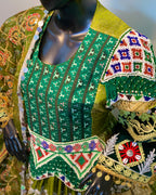 Luxury Emerald Afghan Dress