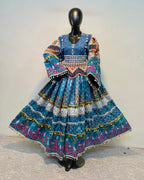 Afghan Luxury Sky Hand-Embroidery Dress