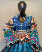 Afghan Luxury Sky Hand-Embroidery Dress