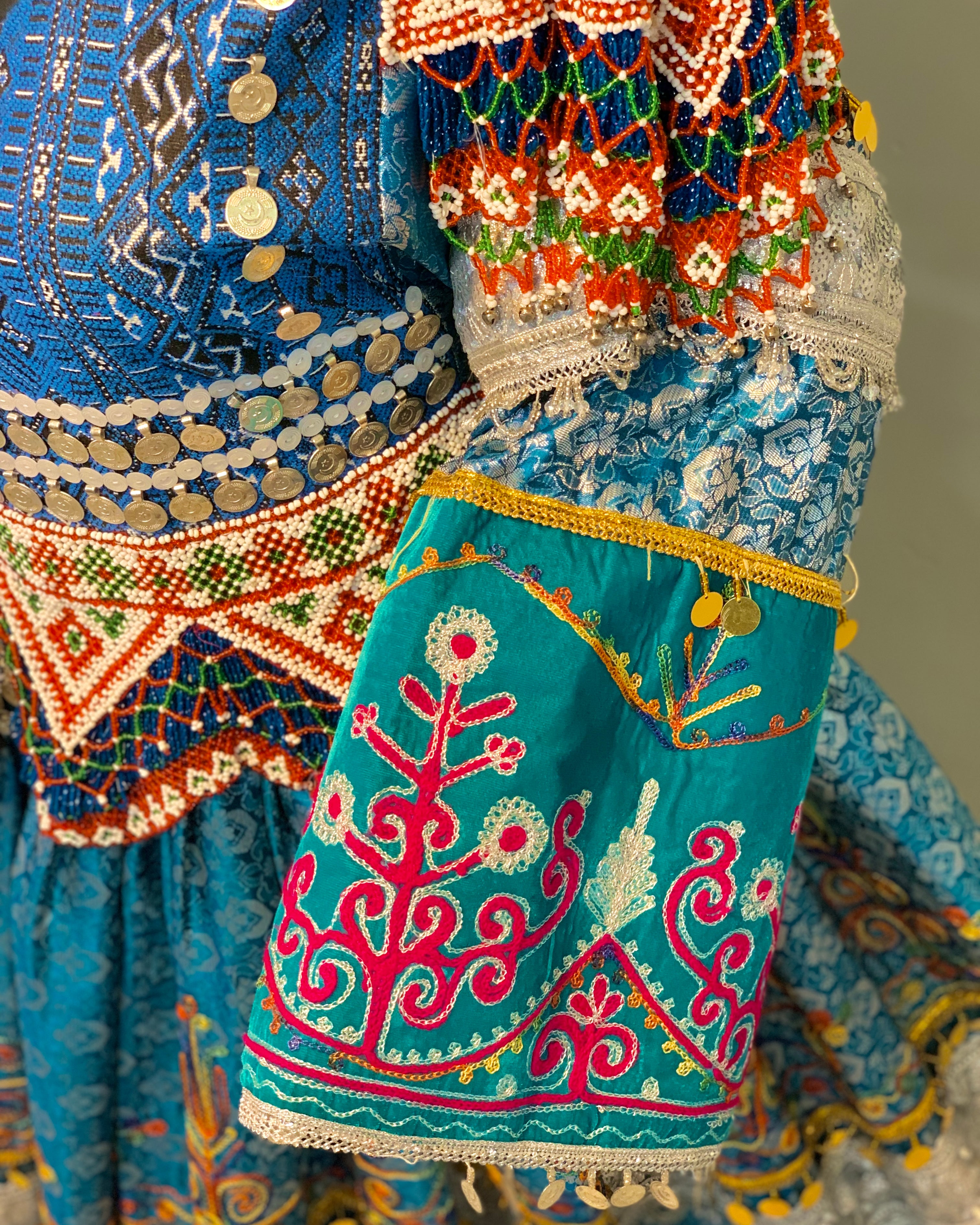 Afghan Luxury Sky Hand-Embroidery Dress