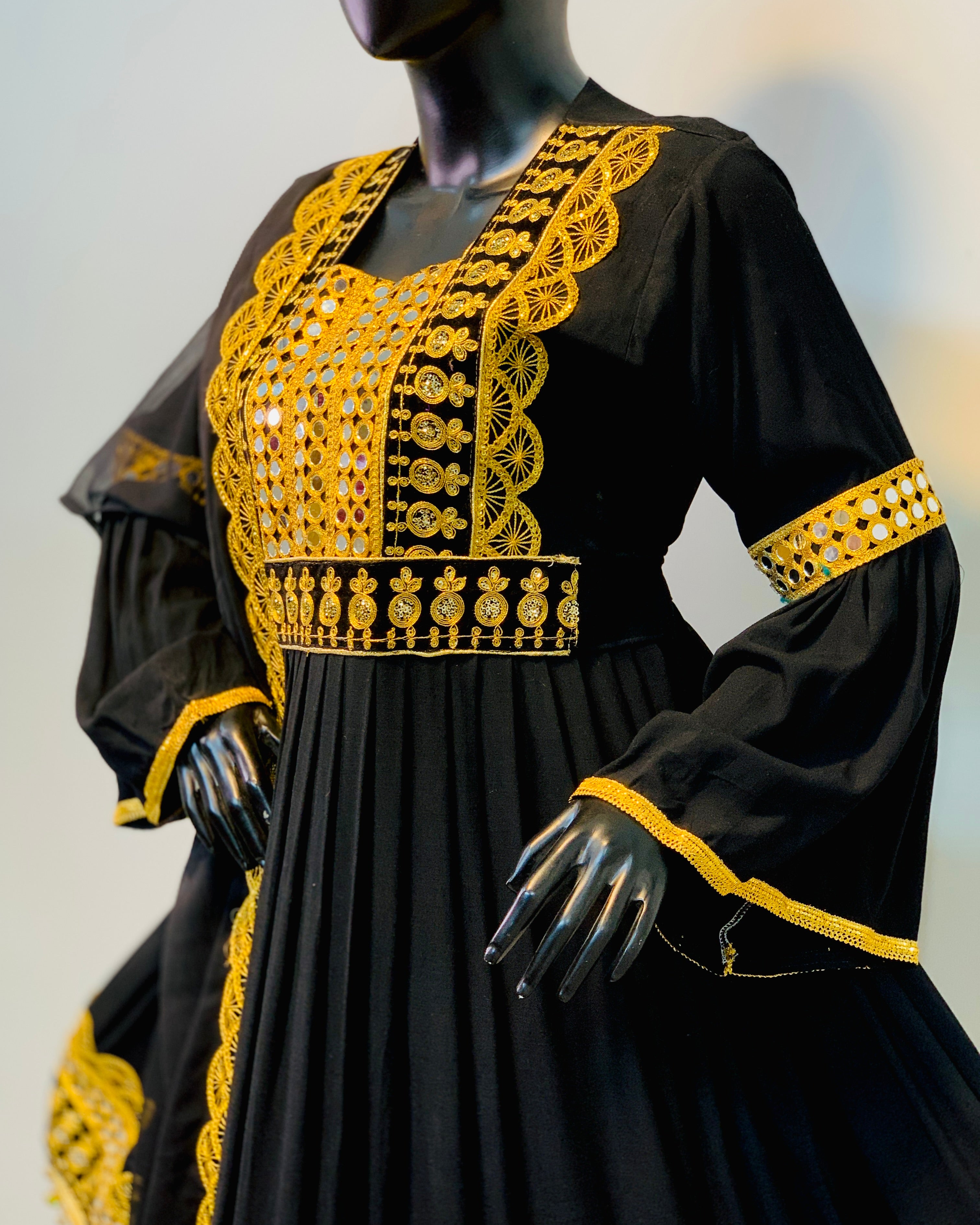 Pashtun Embroidery & Chiffon Dupatta