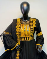 Pashtun Embroidery & Chiffon Dupatta