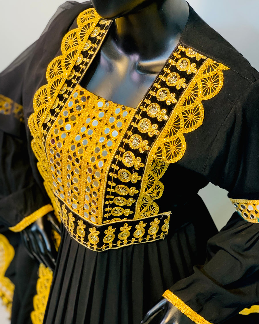 Pashtun Embroidery & Chiffon Dupatta
