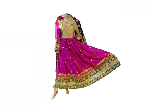Afghan Bridal Embroidered Dress