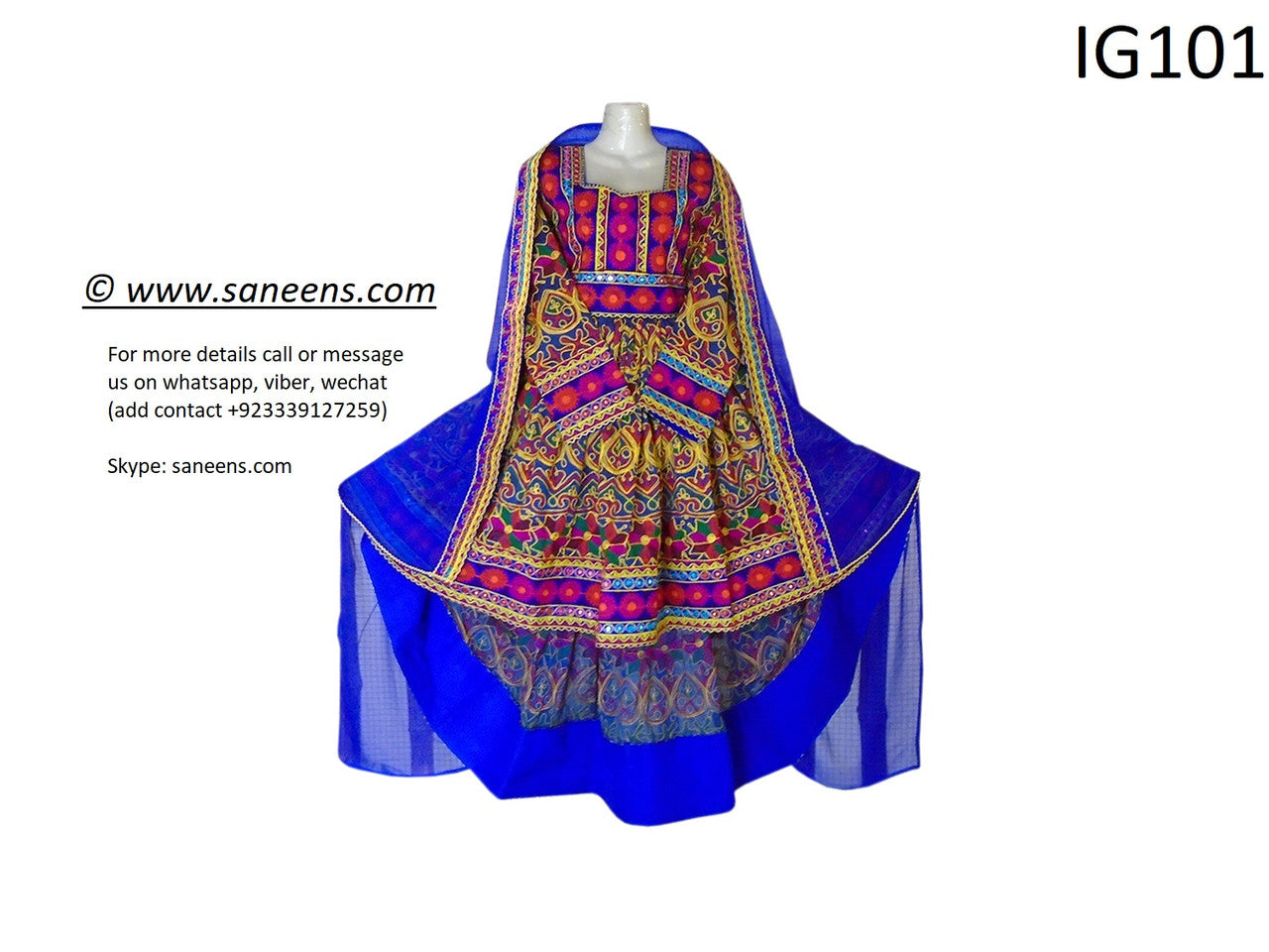 New traditional afghan pathani hard embroidery  cultural dress in multi color