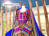 New traditional afghan pathani hard embroidery  cultural dress in multi color