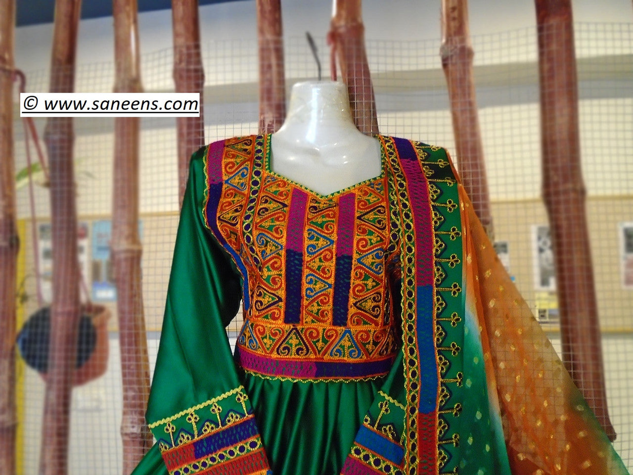 afghan bridals young girls green dress