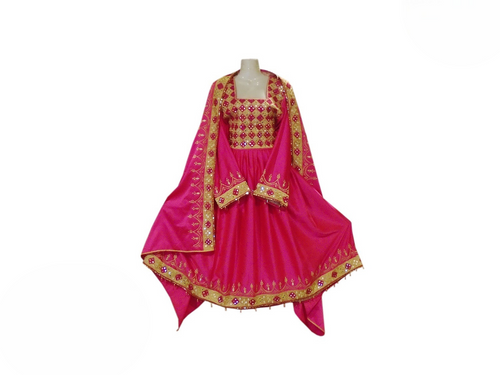 Afghan Frock with Mirror Work