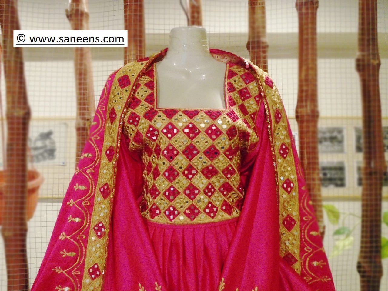 Afghan Frock with Mirror Work