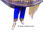 New afghan Muslims clothes fashion in blue embroidery in white color
