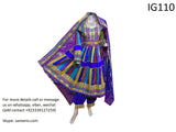 Traditional afghan ethnic nomad nikkah clothes in multi color