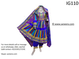 Traditional afghan ethnic nomad nikkah clothes in multi color