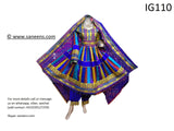 Traditional afghan ethnic nomad nikkah clothes in multi color