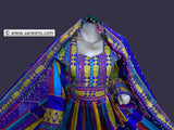 Traditional afghan ethnic nomad nikkah clothes in multi color