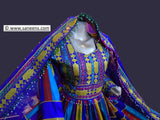 Traditional afghan ethnic nomad nikkah clothes in multi color