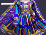 Traditional afghan ethnic nomad nikkah clothes in multi color