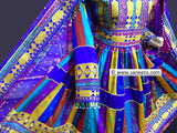 Traditional afghan ethnic nomad nikkah clothes in multi color