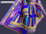 Traditional afghan ethnic nomad nikkah clothes in multi color