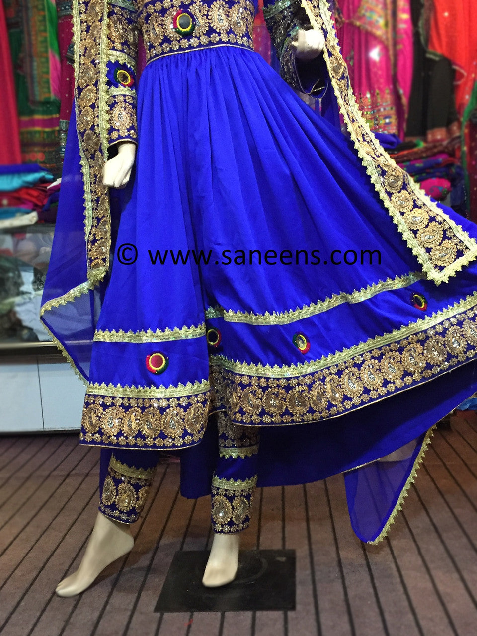 afghan traditional attan frock from saneens