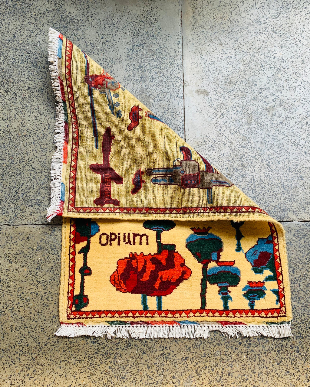 Authentic Afghan Weapons Heritage Rug 2.7x1.9 ft