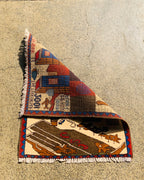Afghan 9/11 War Story Rug 2.5x2 ft