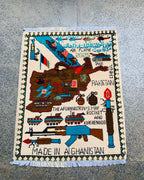 Heritage Battle Afghan Map Pattern Rug 2.5x2 ft