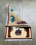 Afghan Nomad AK-47 War Weaving Rug 2.8x2 ft