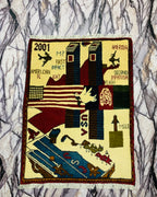 Traditional 9/11 War Rug Art 2.6x2 ft