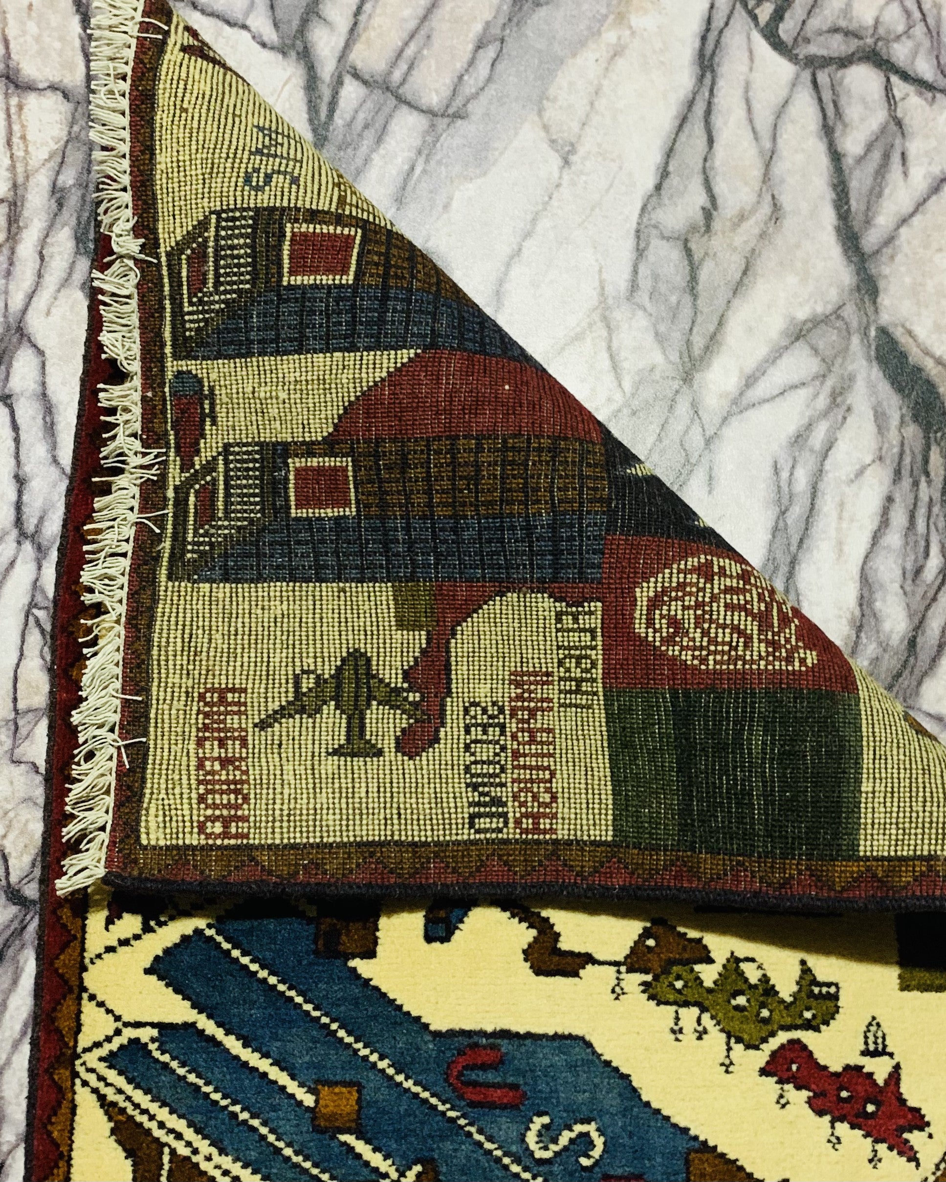 Traditional 9/11 War Rug Art 2.6x2 ft