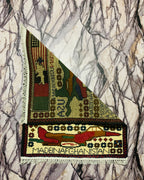 Handwoven USA Afghan War Rug Piece 2.5x1.9 ft