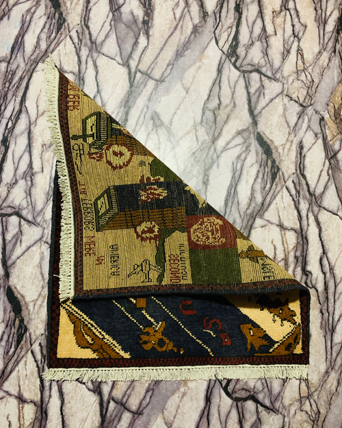 9/11 Art War Rug 2.4x2.1 ft