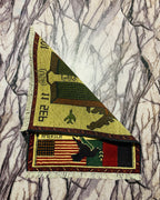 Handcrafted 9/11 War Rug Textile 2.2x1.9 ft