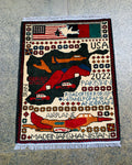 Handwoven Afghan Heritage Map Rug 2.5x1.9 ft