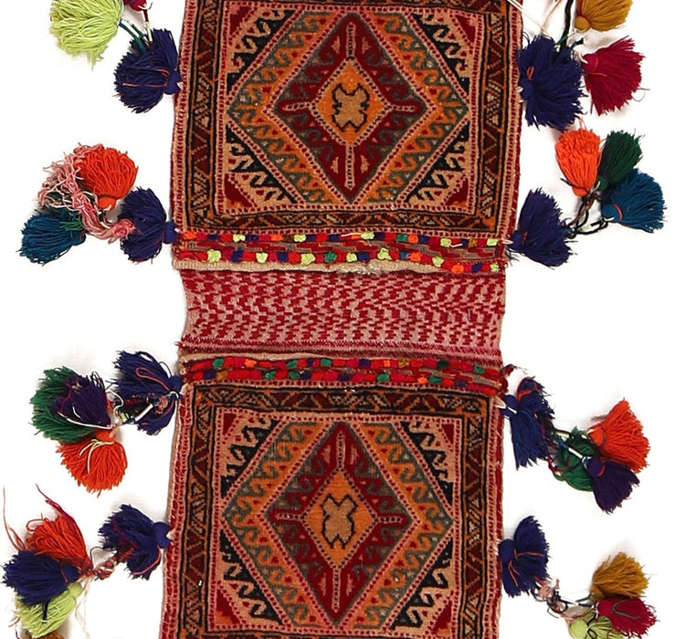Hand Knotted Saddle Bag, Pashtun, Hand-Knotted, 