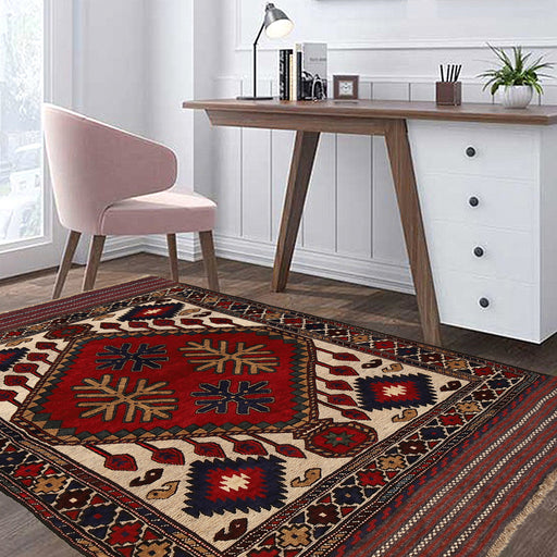 Handwoven rug, Baloch rug, Gul Barjasta, 