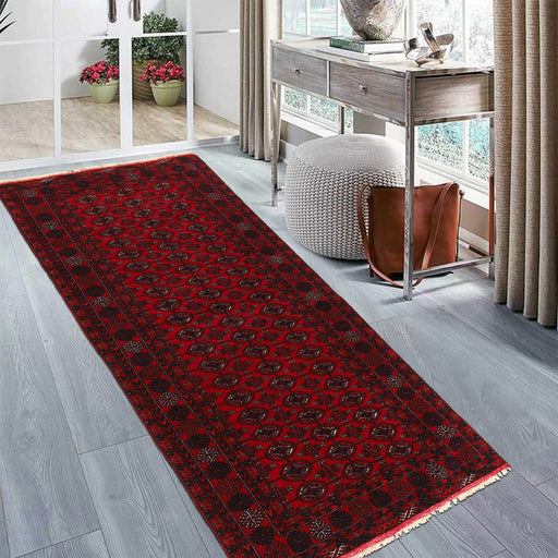 Authentic Bokhara rug, Jhaldar wool rug, 