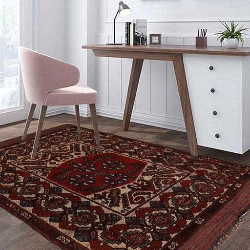 Handwoven rug, Baloch rug, Gul Barjasta, 