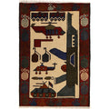 Traditional Afghan AK 47 Battle Rug 2.9x2 ft