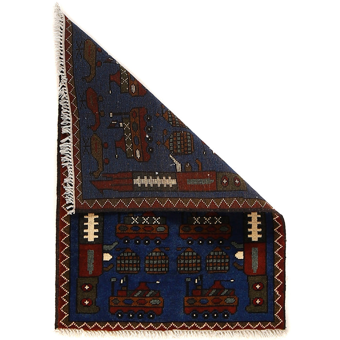 Afghan War Symbol weapons Carpet 2.8x1.9 ft