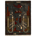 Afghan Heritage War Weapons Rug 2.7x2 ft