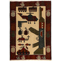 Authentic Battle AK 47 Scene Rug 2.9x2 ft