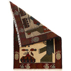 Authentic Battle AK 47 Scene Rug 2.9x2 ft