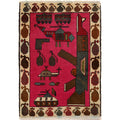 Afghan Artisan War AK 47 Rug 2.9x1.9 ft