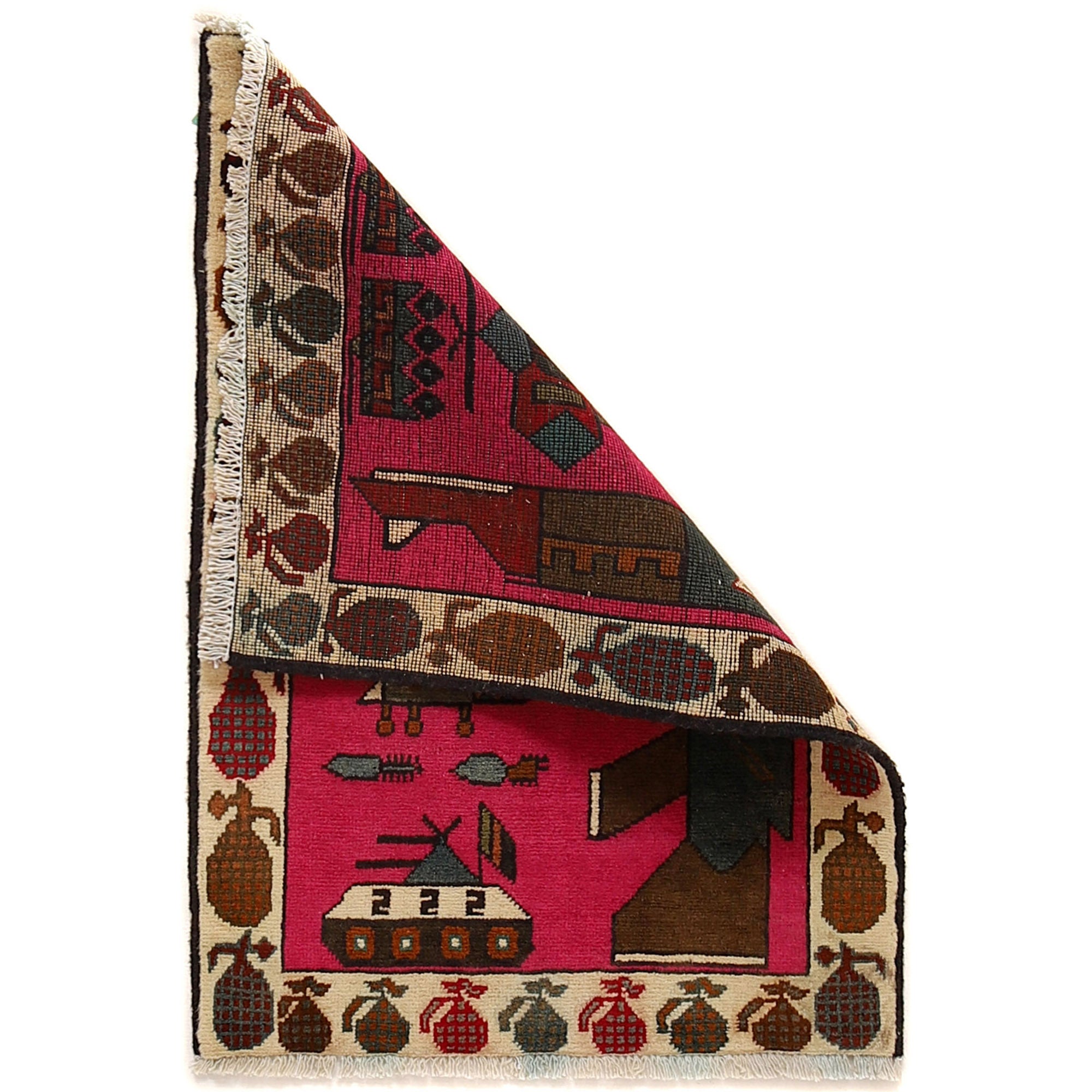 Afghan Artisan War AK 47 Rug 2.9x1.9 ft