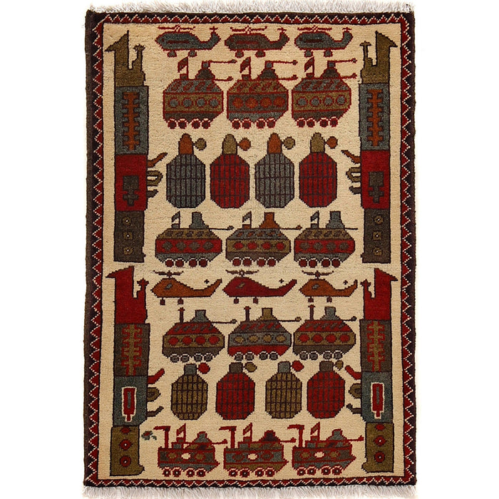 Hand knotted, Afghan rugs, Woolen war rug,  Afghanistan, Pashtun tribe