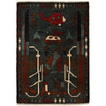 Handwoven Afghan AK 47 Heritage Carpet 2.7x1.9 ft